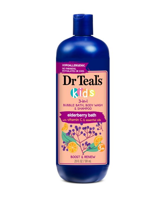Dr Teal’s 3in1 Kids  Elderberry Bath wash with vitamin C & Essential oils -20 oz