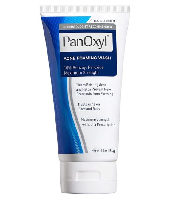 Panoxyl Acne Foaming Wash Benzoyl Peroxide 10% Maximum Strength -5.5oz